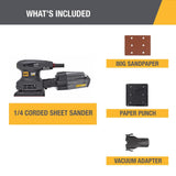 1/4 Sheet Sander 2.4 Amp Corded DX47U