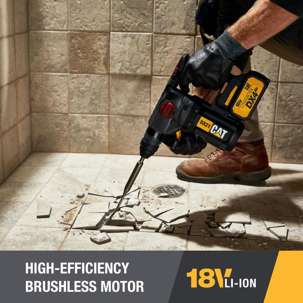 18V 1 in Cordless SDS-Plus Rotary Hammer Drill with Two Batteries DX21