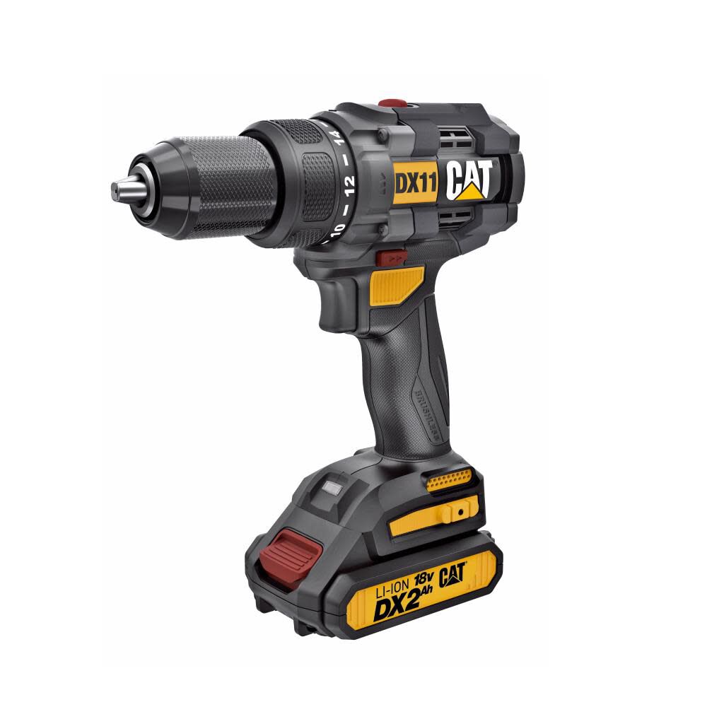 18V 1/2 in Cordless Drill/Driver with Brushless Motor and Two Batteries DX11