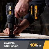 18V 1/2 in Cordless Hammer Drill with Two Batteries and Charger DX12