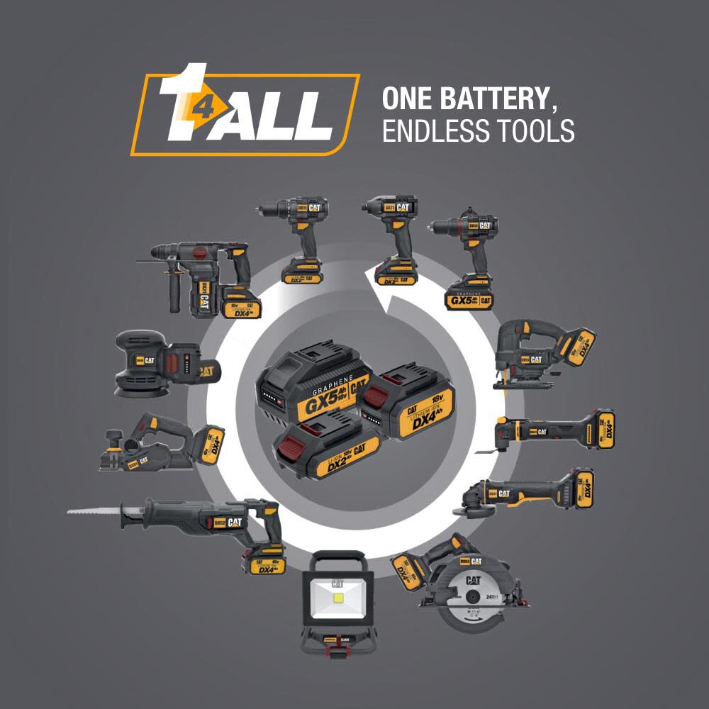 18V 1/2 in Cordless Hammer Drill with Two Batteries and Charger DX12