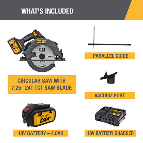 18V 7-1/4 in Cordless Circular Saw with Brushless Motor DX532 DX532