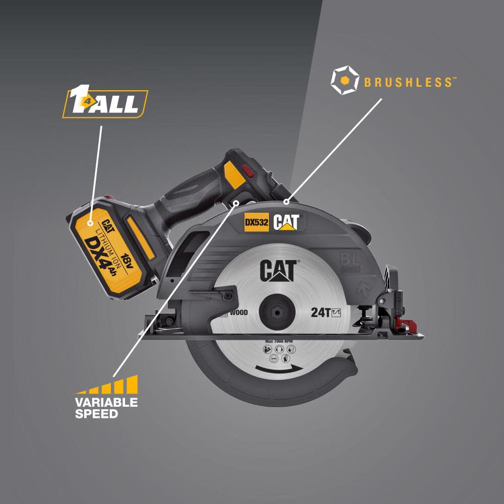 18V 7-1/4 in Cordless Circular Saw with Brushless Motor DX532 DX532