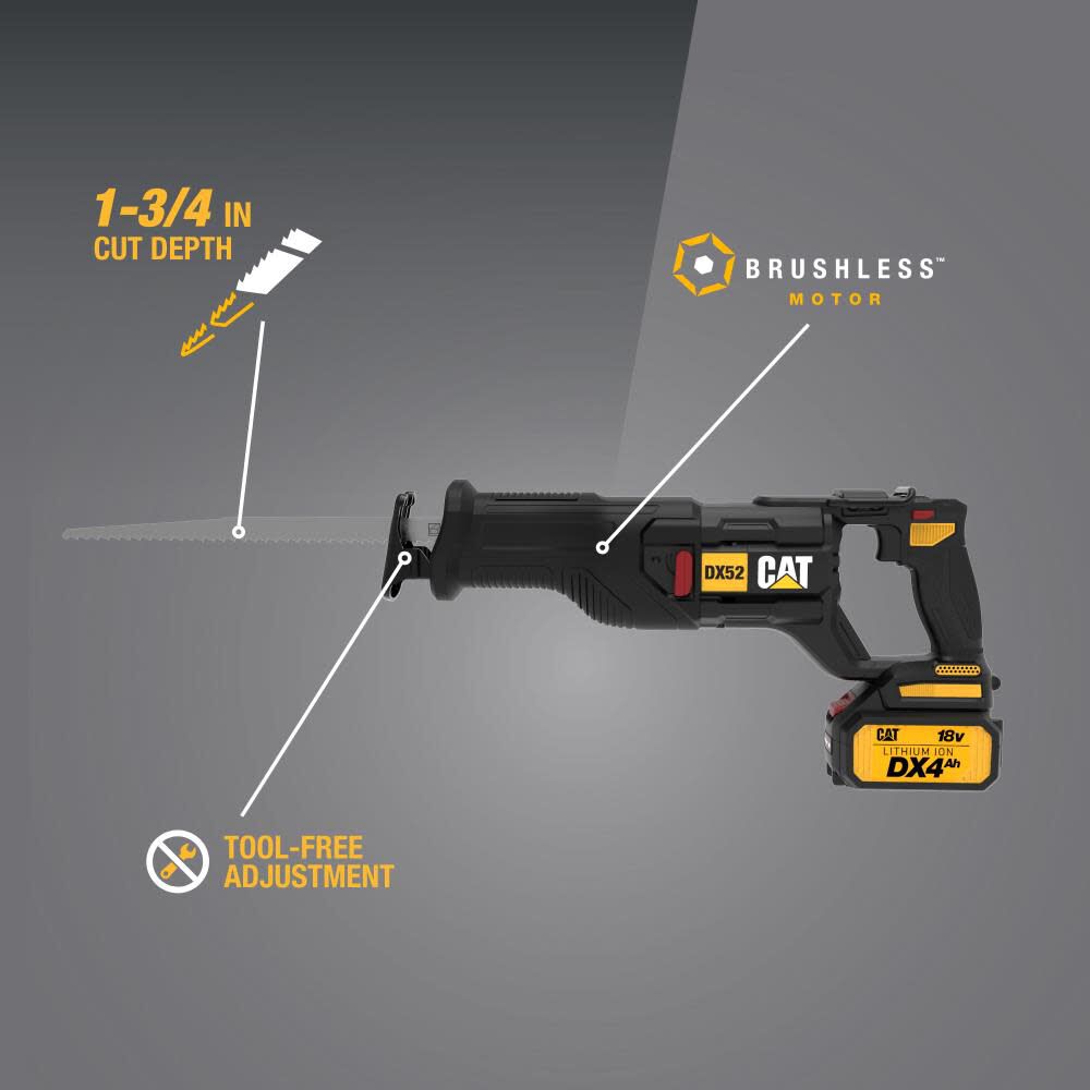 18V Cordless Reciprocating Saw with Brushless Motor DX52 DX52