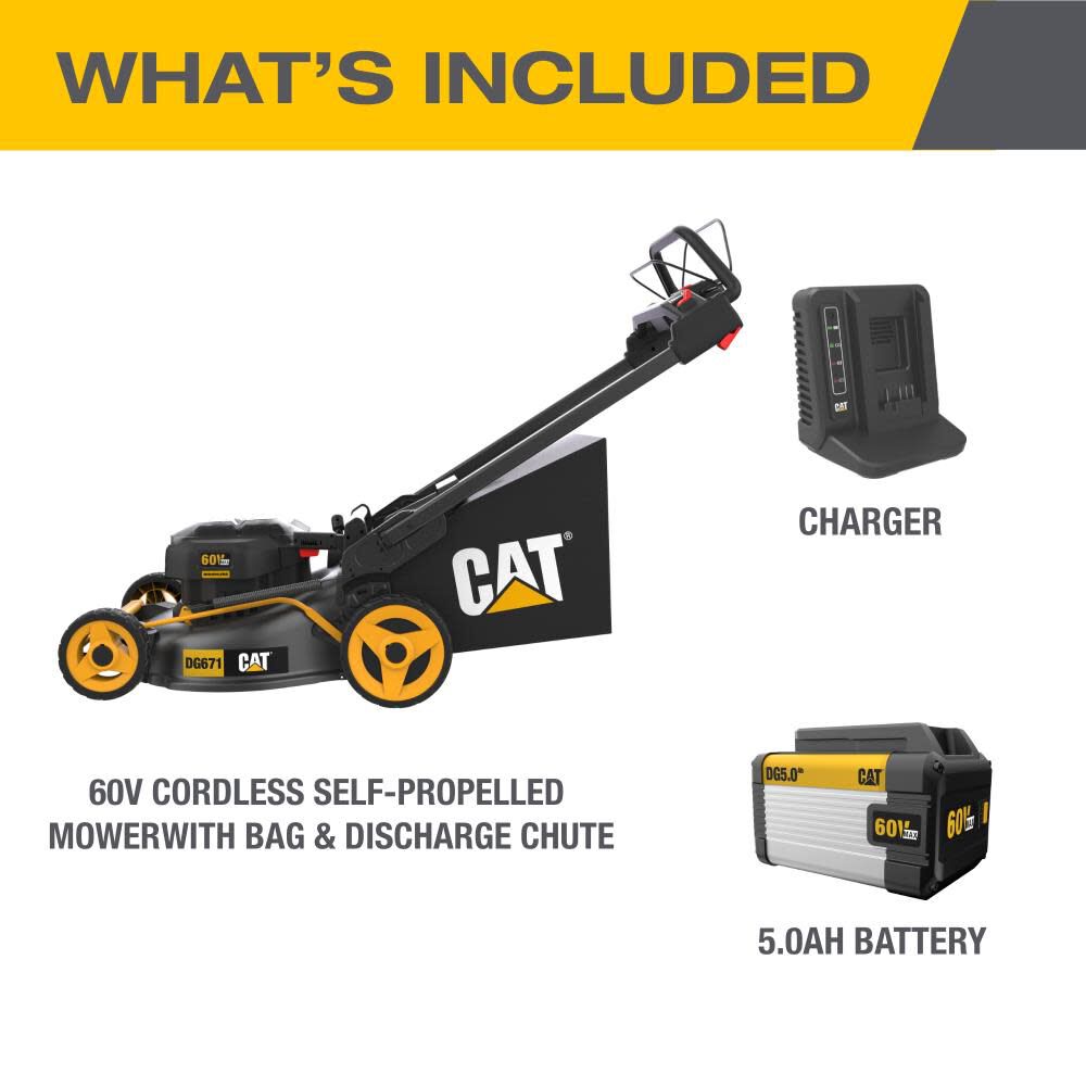 DG671 60V 21in Self-Propelled Brushless Lawn Mower Kit DG671