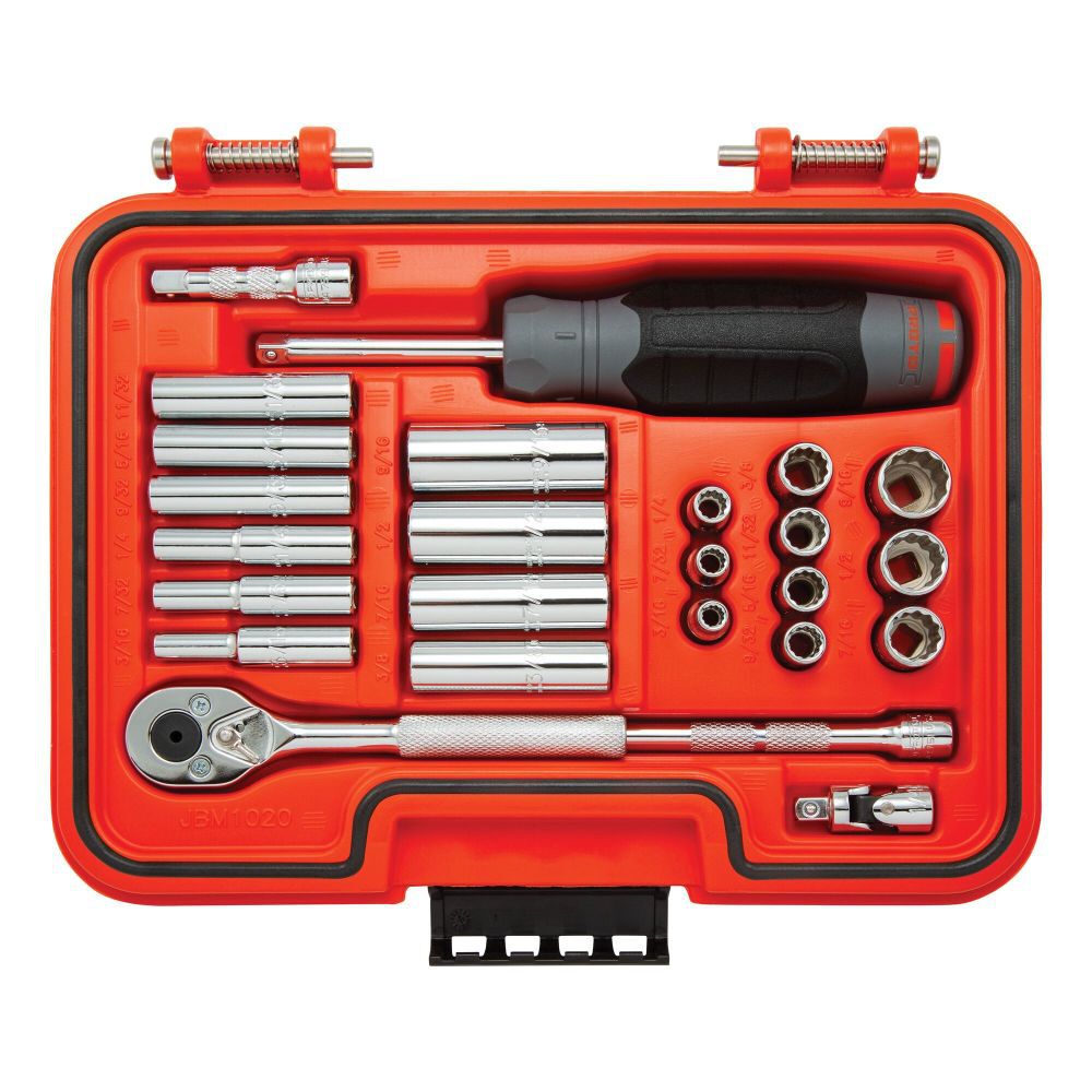 Socket Set 1/4 DR SAE 12pt 25pc J47125T