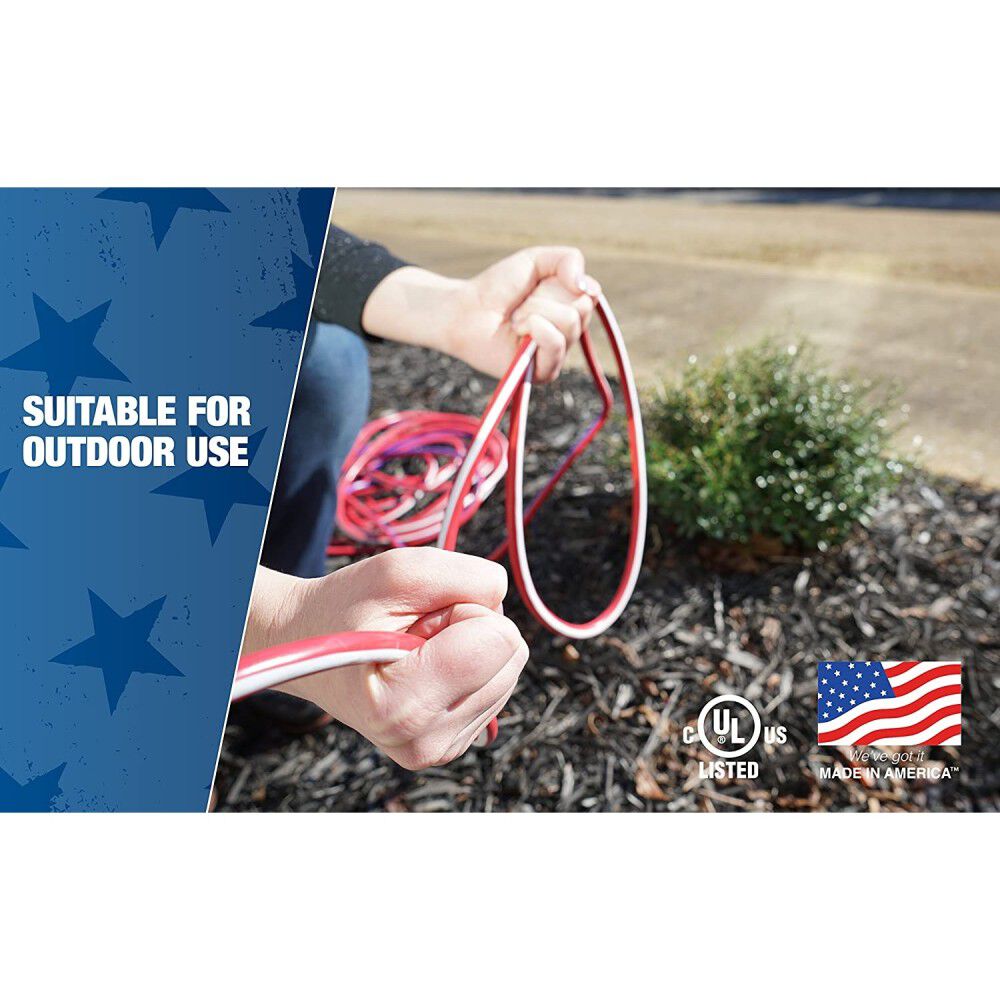 Freedom 100 ft 12/3 SJTW Red/White/Blue Lighted Extension Cord D11712100RWB