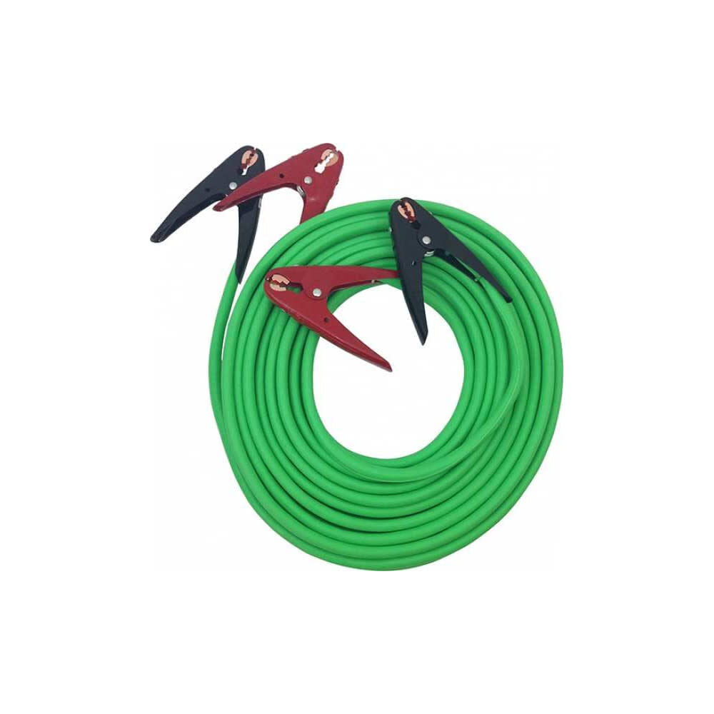 Wire Pro Glo 25 ft 400A 2 Gauge Battery Booster Cable Set Green D1110225GN