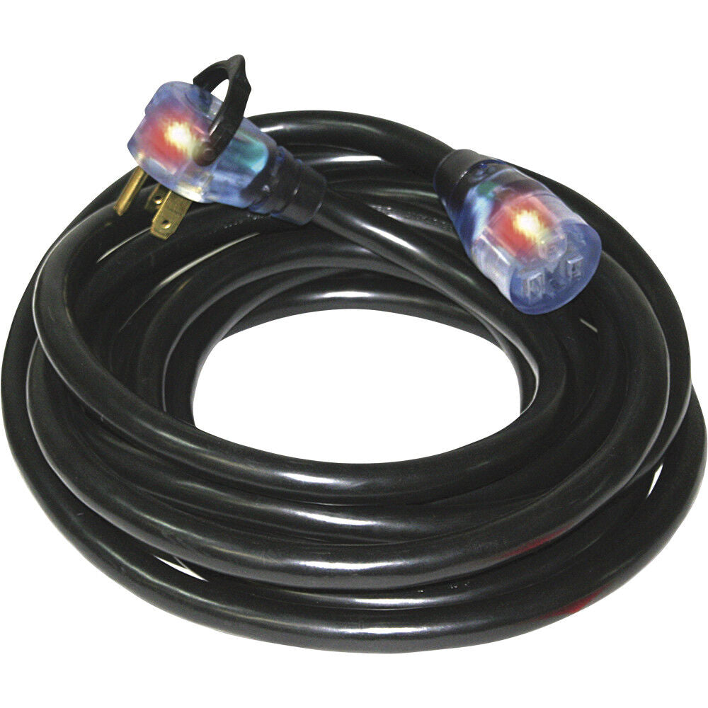 Pro Grip 20 ft 8/3 SJTW Black Welding Extension Cord with CGM D13308025