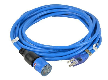 Wire Pro Lock 25 ft 12/3 SJTW Blue Molded Extension Cord with CGM D14412025BL