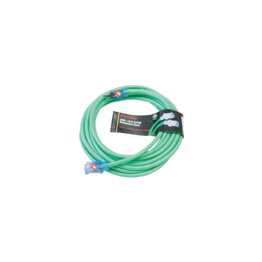 ProStar 25 ft 12/3 SJTW Green Lighted Extension Cord D11712025GN