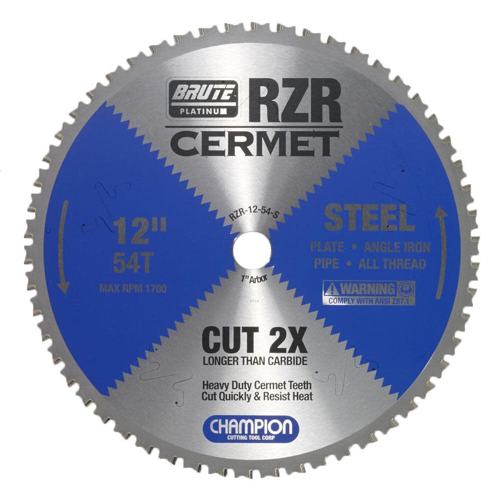 Cermet Tipped Circular Saw Blade 12in (Steel Cutting) RZR-12-54-S