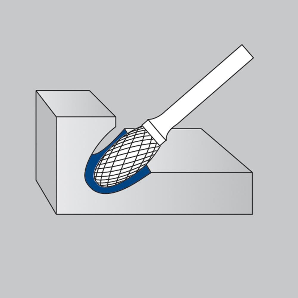 SE5 Double Cut TIN Carbide Bur SE5-IPAC