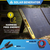 120-Watt Portable Foldable Solar Panels with Extension Cable and Kickstand 201246