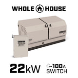 22 kW Home Standby Generator and 100-Amp Automatic Transfer Switch with aXis Technology 201220