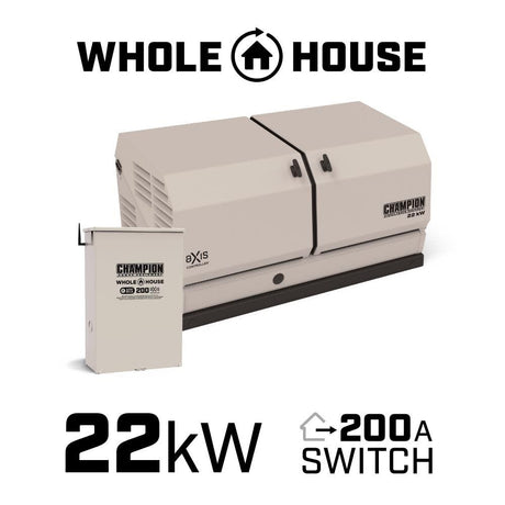 22 kW Home Standby Generator and 200-Amp Automatic Transfer Switch with aXis Technology 201222