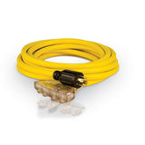 25-Foot 30-Amp 125/250-Volt Fan-Style Generator Extension Cord (L14-30P to four 5-20R) 48036