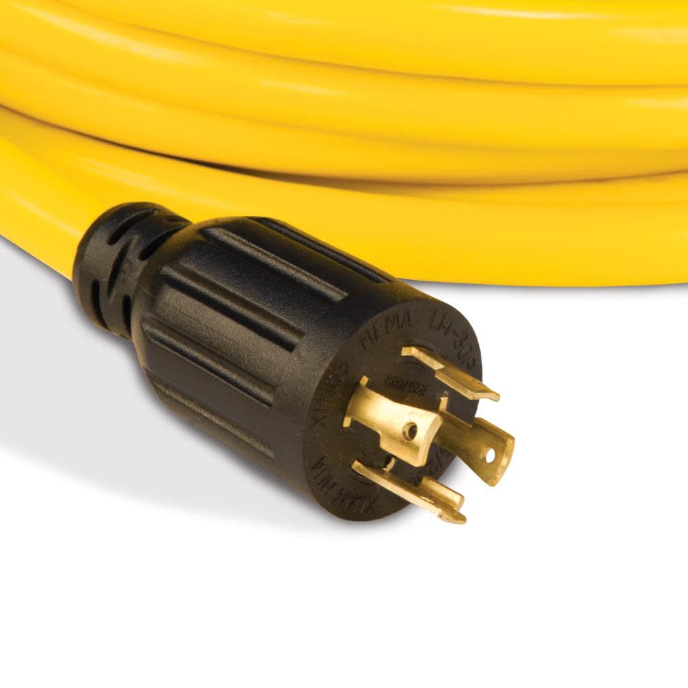 Power Equipment 25 ft Generator Extension Cord 30-Amp 125/250-Volt Duplex-Style L14-30P to Four 5-20R 48033