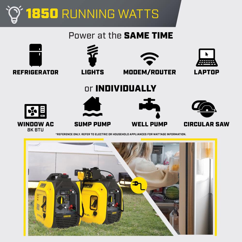 2500-Watt Dual Fuel Portable Inverter Generator with Quiet Technology and CO Shield 201323