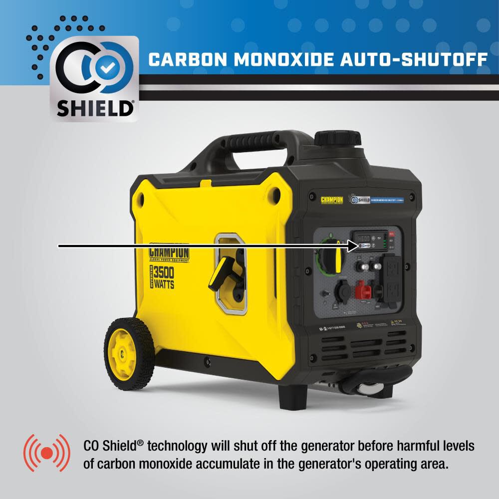 3500-Watt Inverter Generator with Quiet Technology and CO Shield 100571