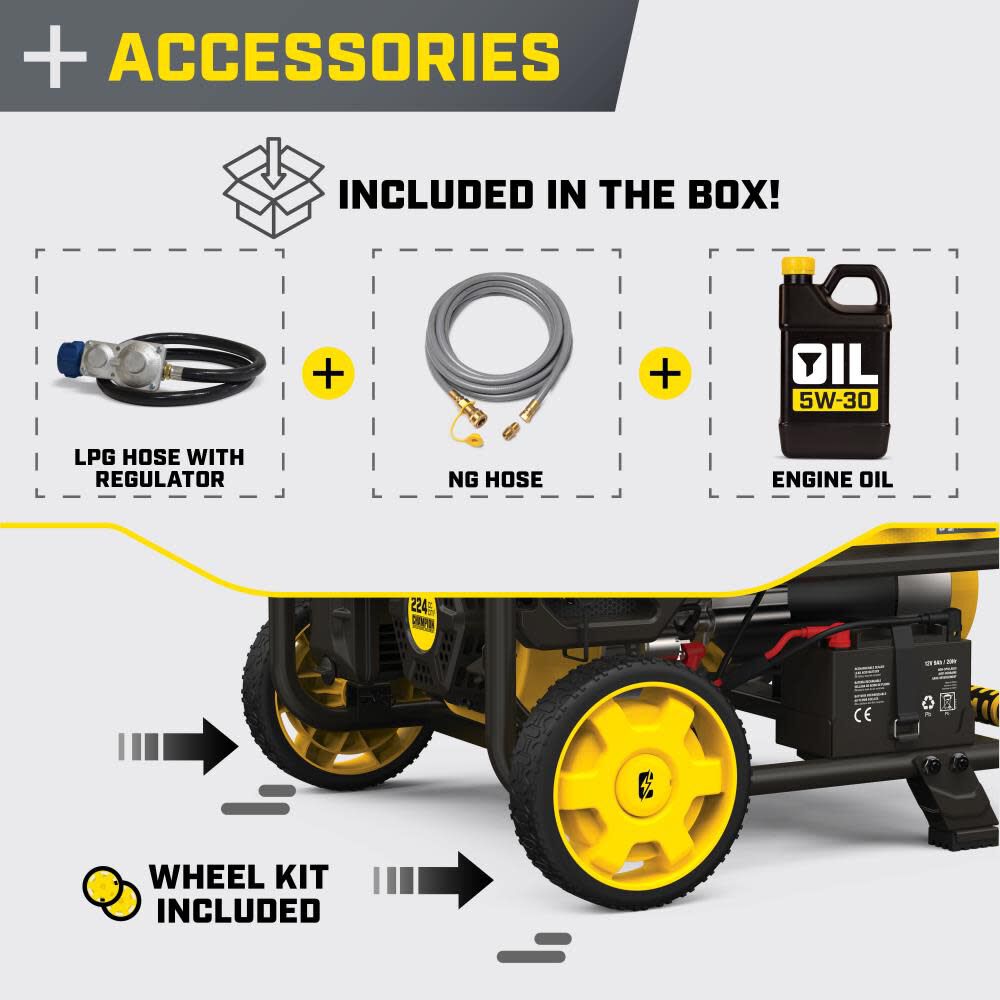 4000 Watt Tri-Fuel Portable Natural Gas Generator with CO Shield & Electric Start 201223