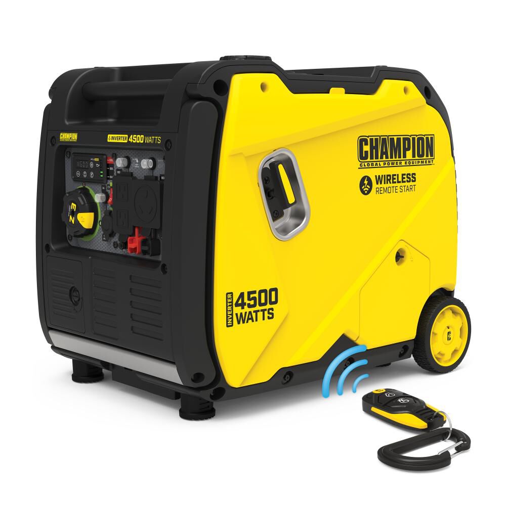 4500 Watt Wireless Remote Start Inverter Generator with Quiet Technology 200987