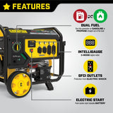 7500 Watt Dual Fuel Portable Generator with Electric Start 100891