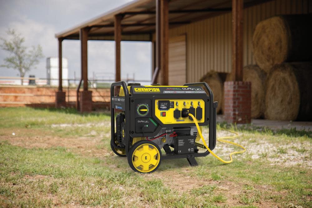 7500-Watt Electric Start Dual Fuel Portable Generator Home Backup with CO Shield 201281