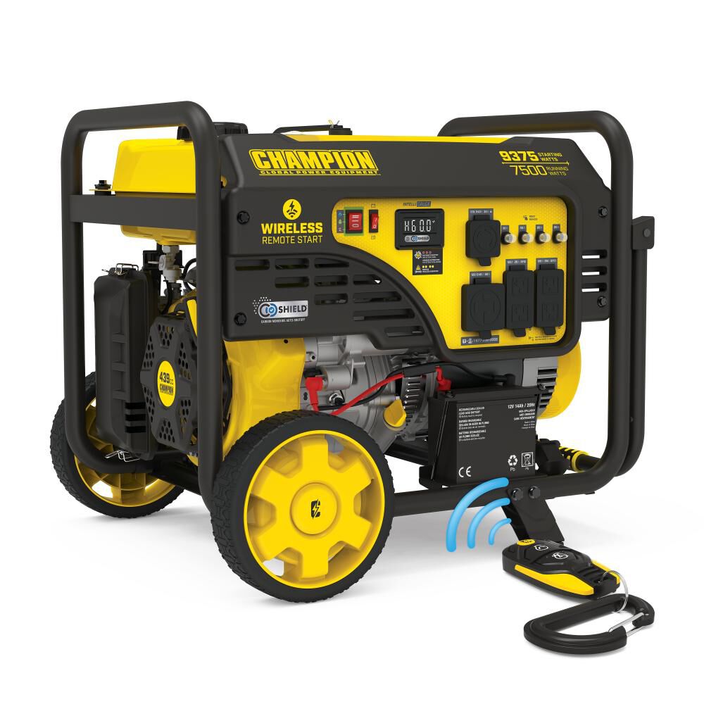 7500-Watt Portable Generator with Wireless Remote Start with CO Shield 201182