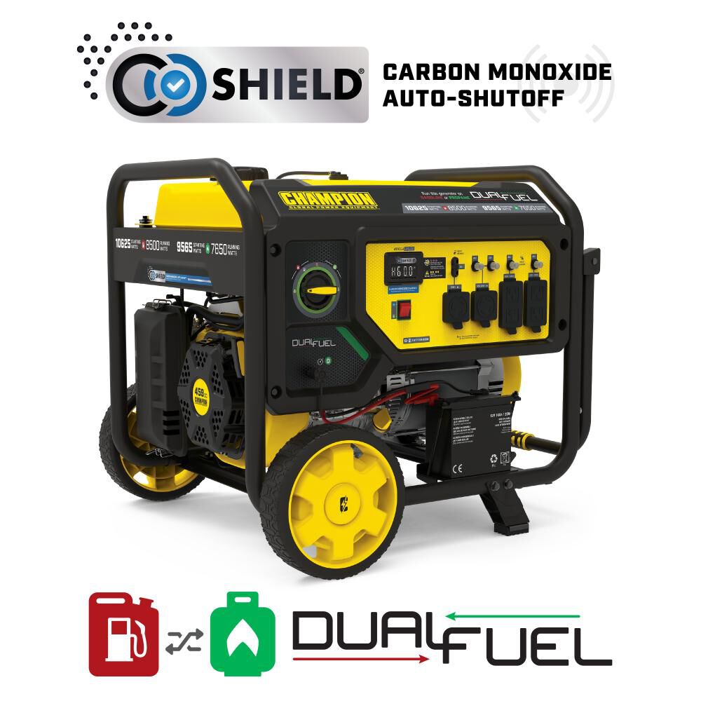 8500 Watt Dual Fuel Portable Generator with CO Shield 201083