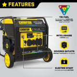 9000 Watt Inverter Generator Tri-Fuel Open Frame with CO Shield 201176