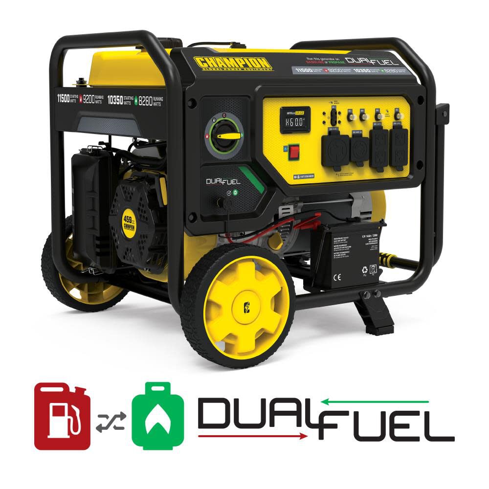 9200 Watt Dual Fuel Portable Generator with Electric Start 201194