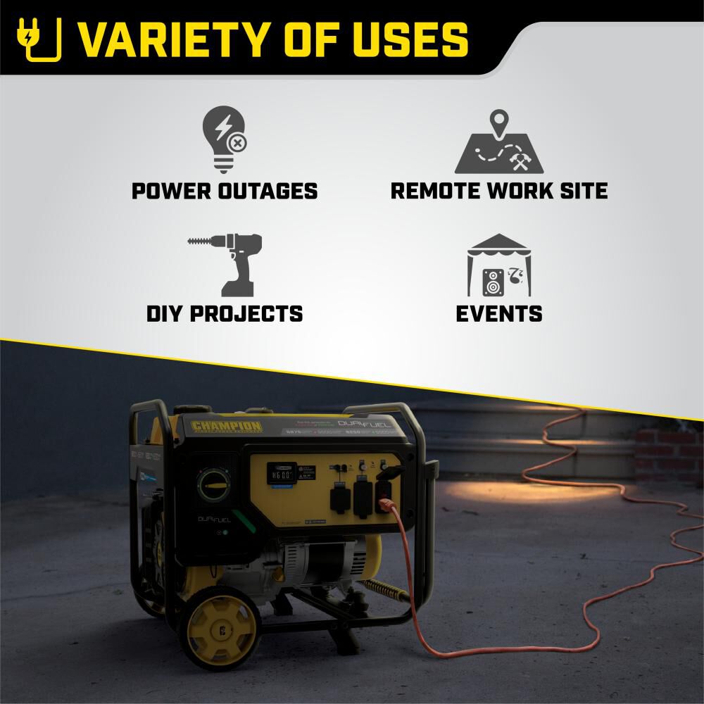 Generator Dual Fuel Portable with CO Shield 5500 Watt 201085