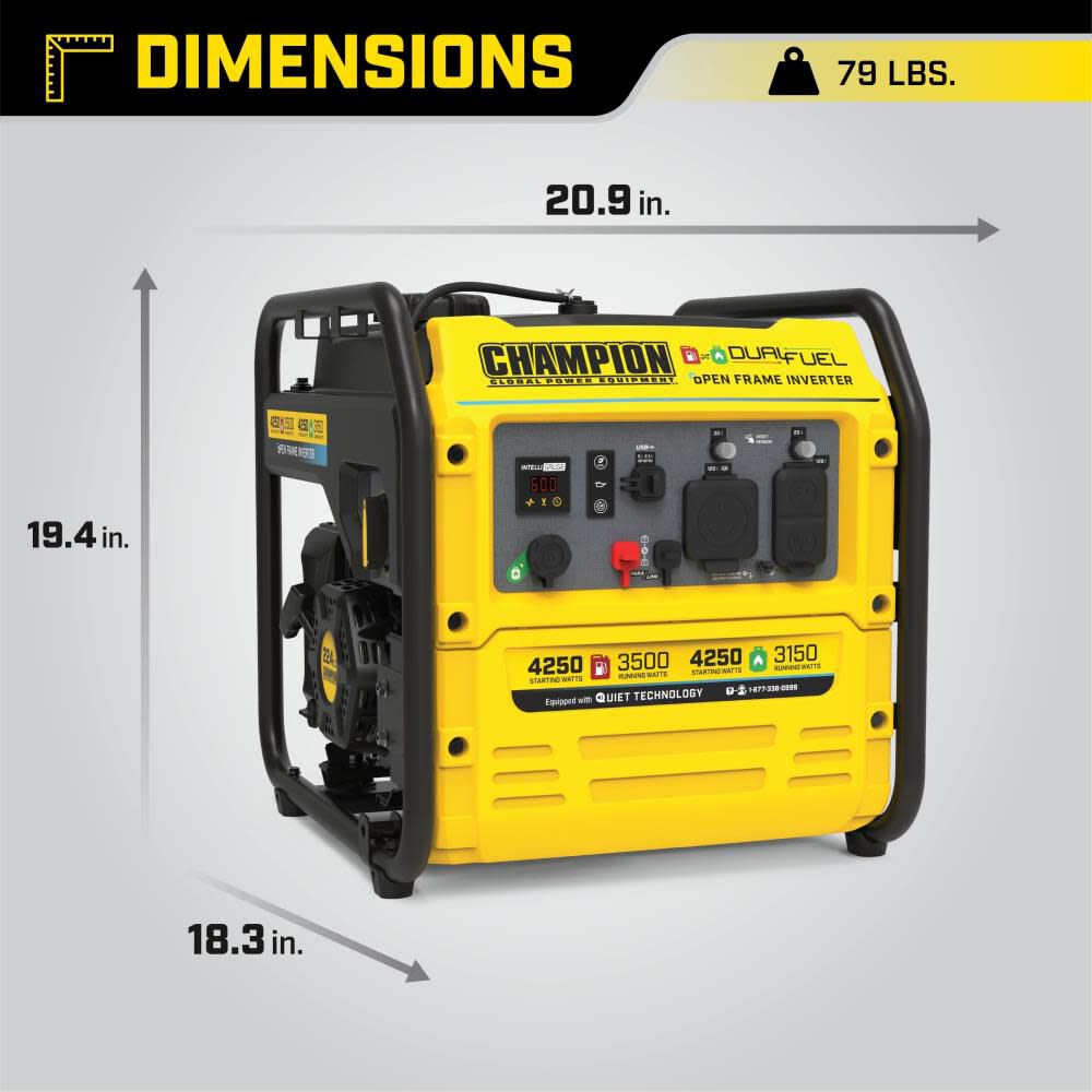 Inverter Generator Dual Fuel 4250 Watt 200977