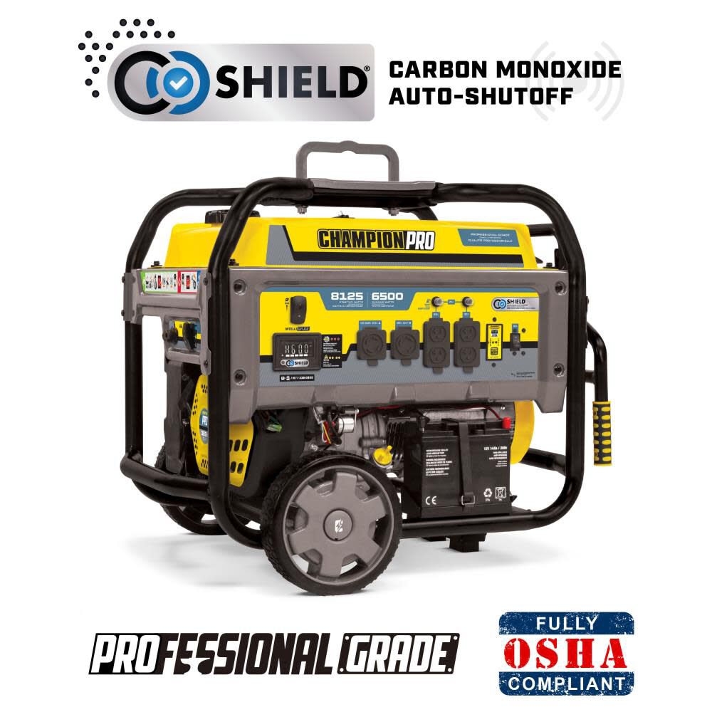 PRO Generator 6500 Watt Professional Grade Portable with CO Shield & Electric Start 100430