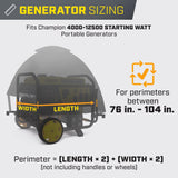 Storm Shield Severe Weather Portable Generator Cover by GenTent for 4000 to 12500 Starting Watt Generators 100376