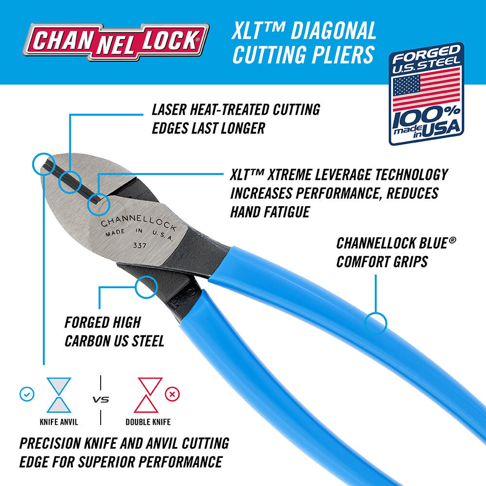 7in XLT Diagonal Cutting Plier Xtreme Leverage Technology 337