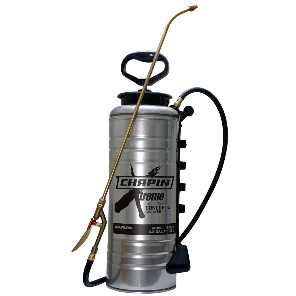 19069 Xtreme Stainless Steel Concrete Open Head Sprayer - 3.5 gallon 19069