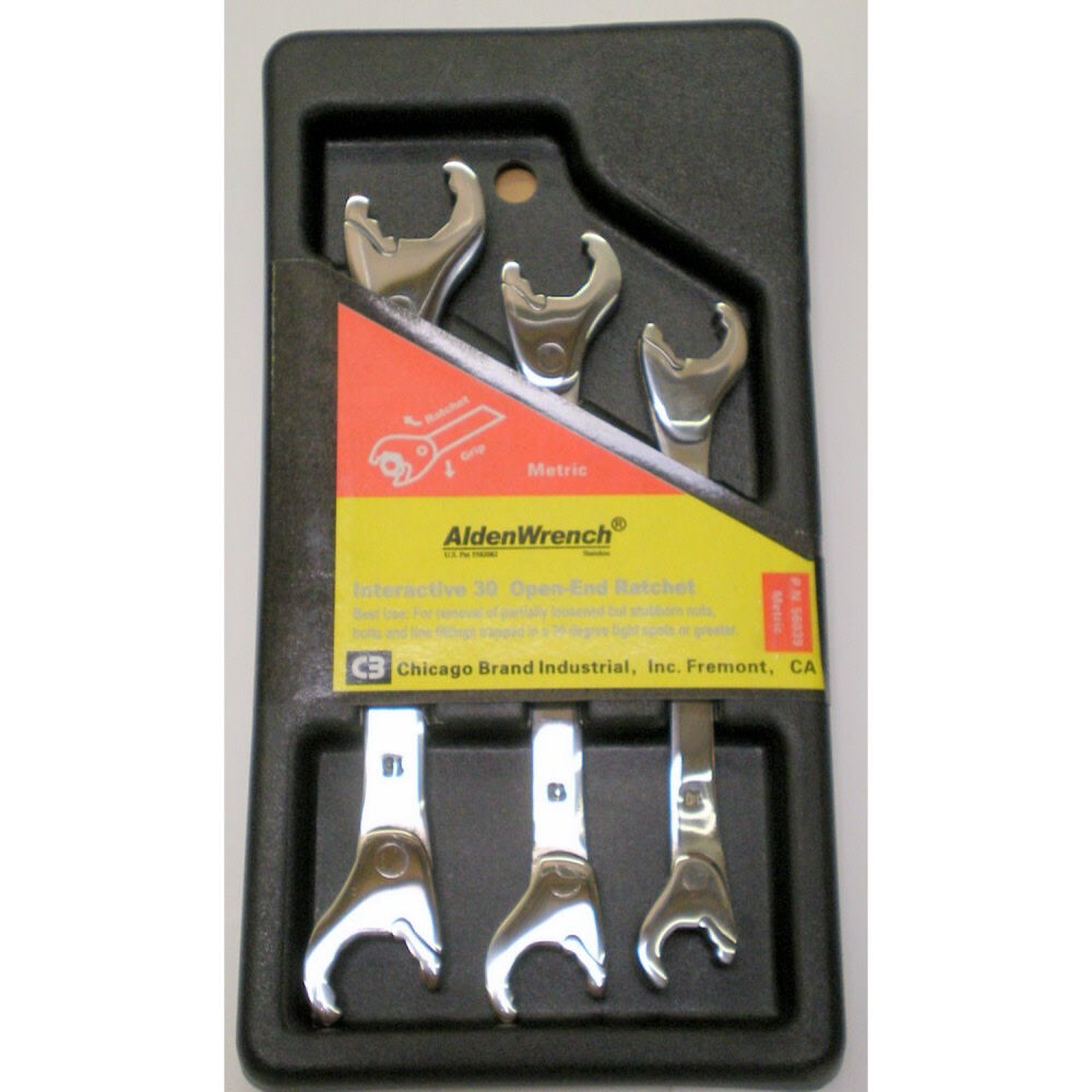 3pc Metric Open-End Ratchet Wrench 56039