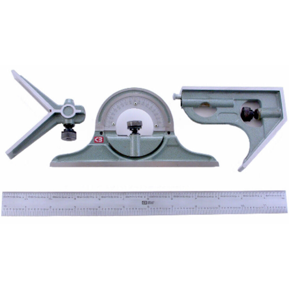 Combination Square and Protractor 4 pc Set 50213