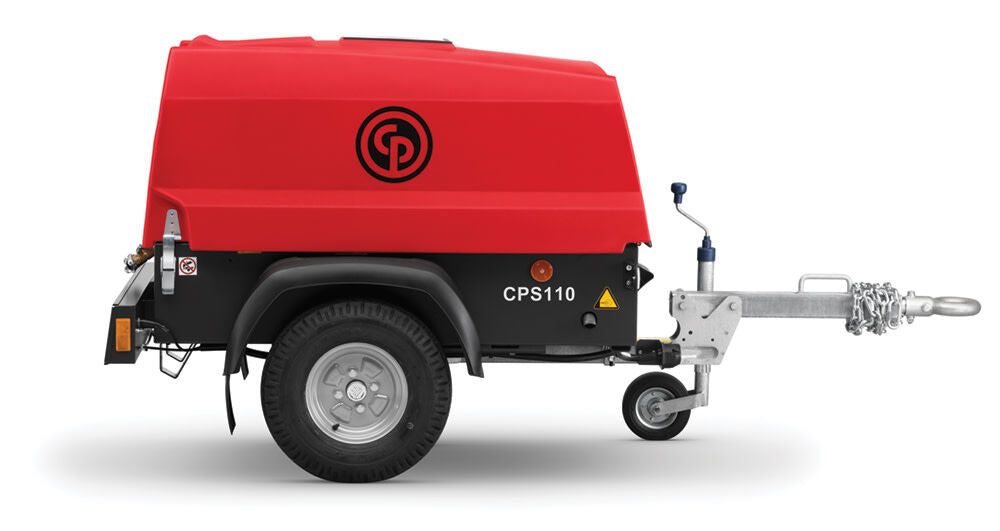 CPS110 110 CFM Portable Tow Behind Air Compressor with Kubota Engine 8162061086