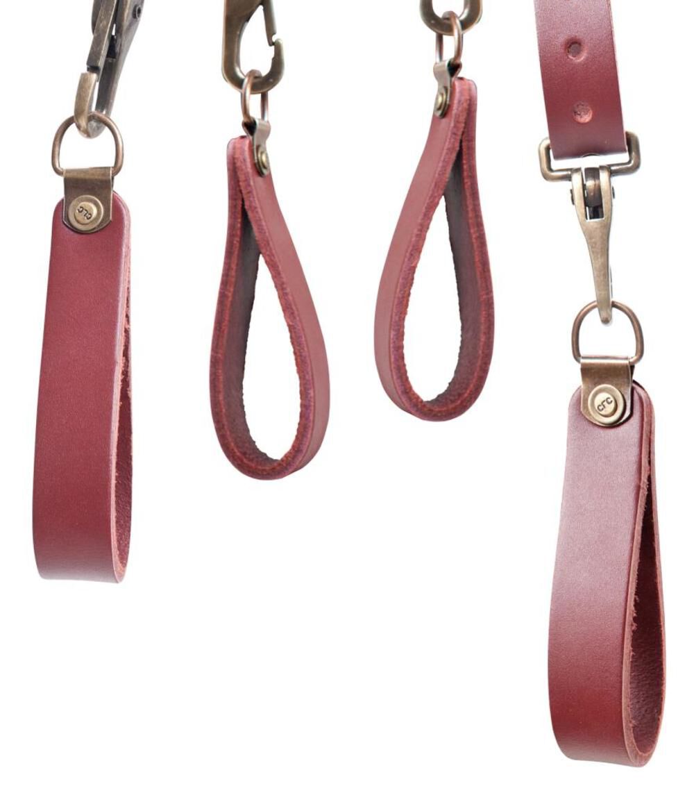 Padded Yoke Leather Suspenders - Fully-Adjustable 21522