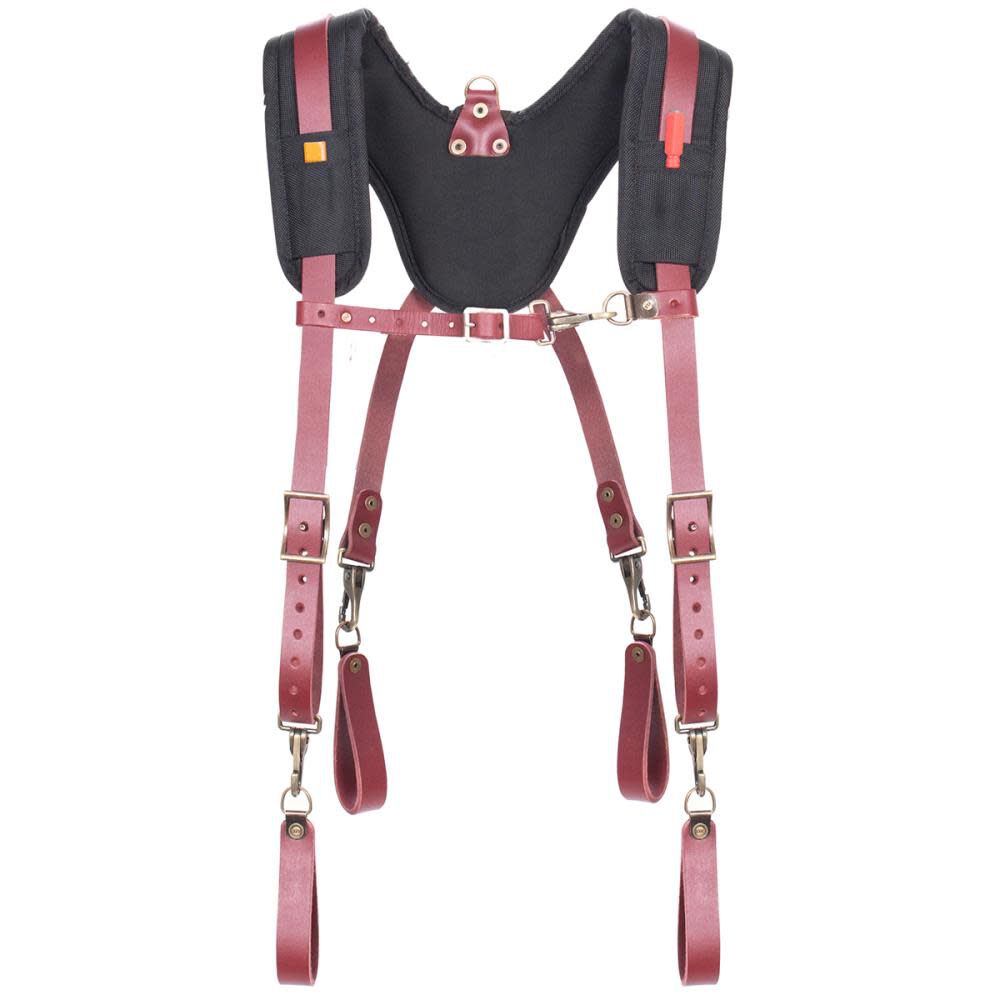 Padded Yoke Leather Suspenders - Fully-Adjustable 21522