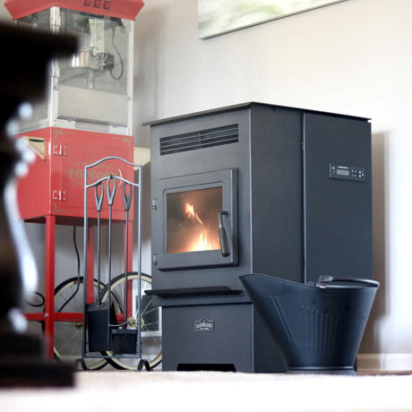 No.200 Medium EPA Approved High-Efficiency Pellet Stove with Smart Home Technology Heats 1200 Sq Ft Area F500200