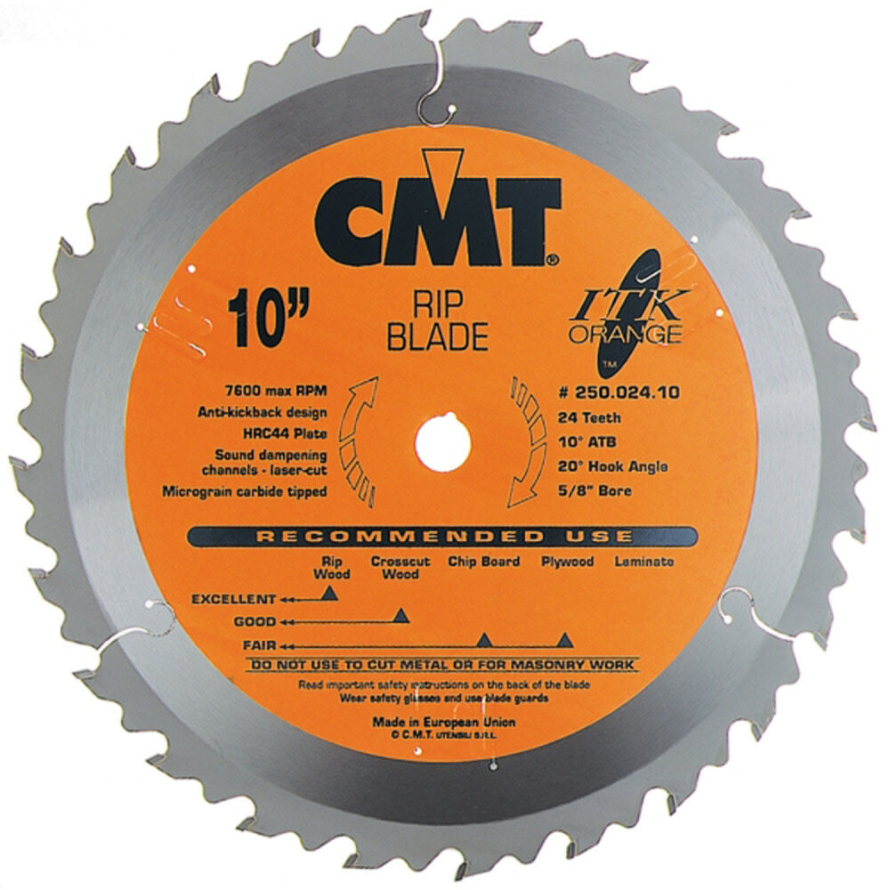 Industrial 10-in 24-Tooth Rough Finish Carbide Miter/Table Saw Blade 250.024.10