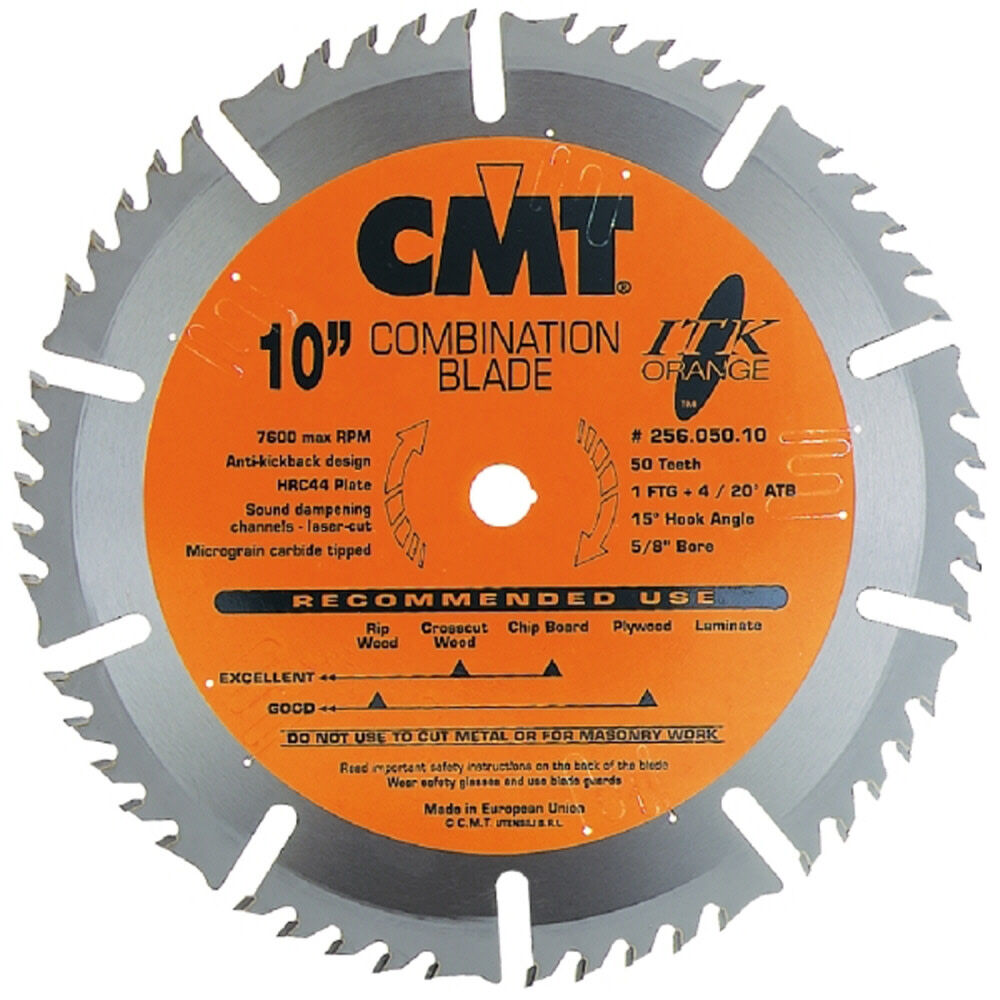 Industrial 10-in 50-Tooth Fine Finish Carbide Miter/Table Saw Blade 256.050.10