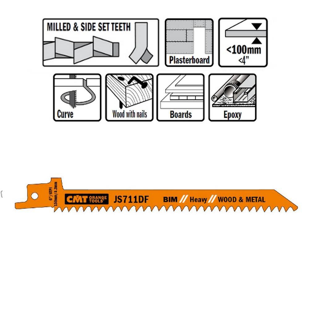 Bi Metal Recip Blade JS711DF-5