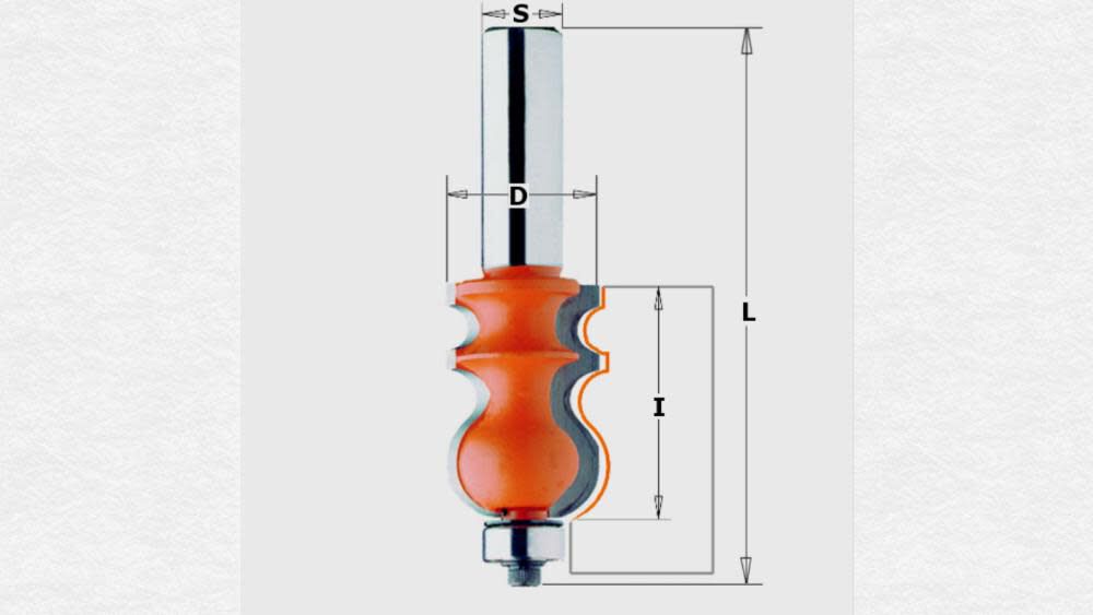 Molding Bit 1/2 In. Shank 15/16 In. Diameter 855.901.11