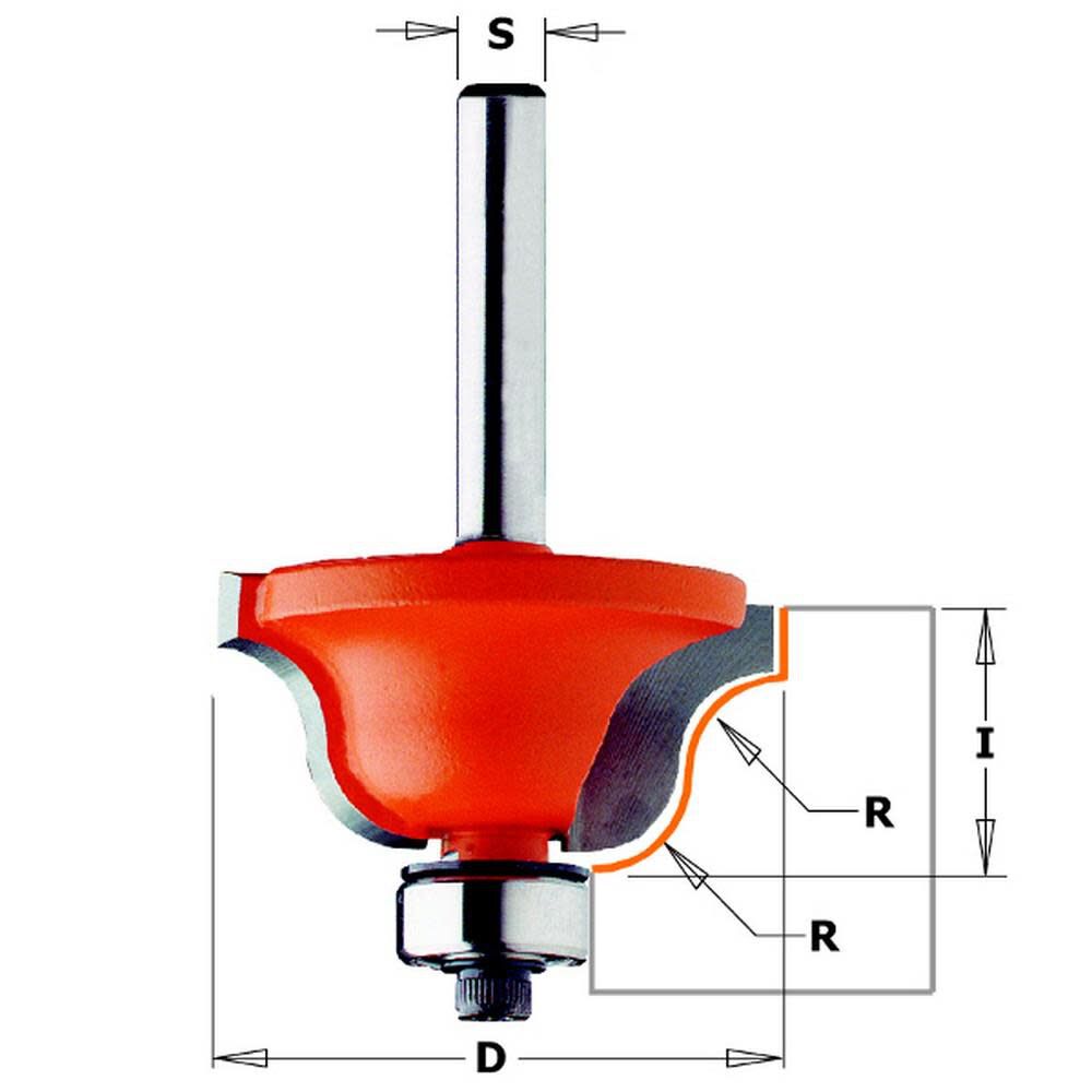 Roman Ogee Bit 1/4 In. Shank 1/4 In. Radius 840.350.11