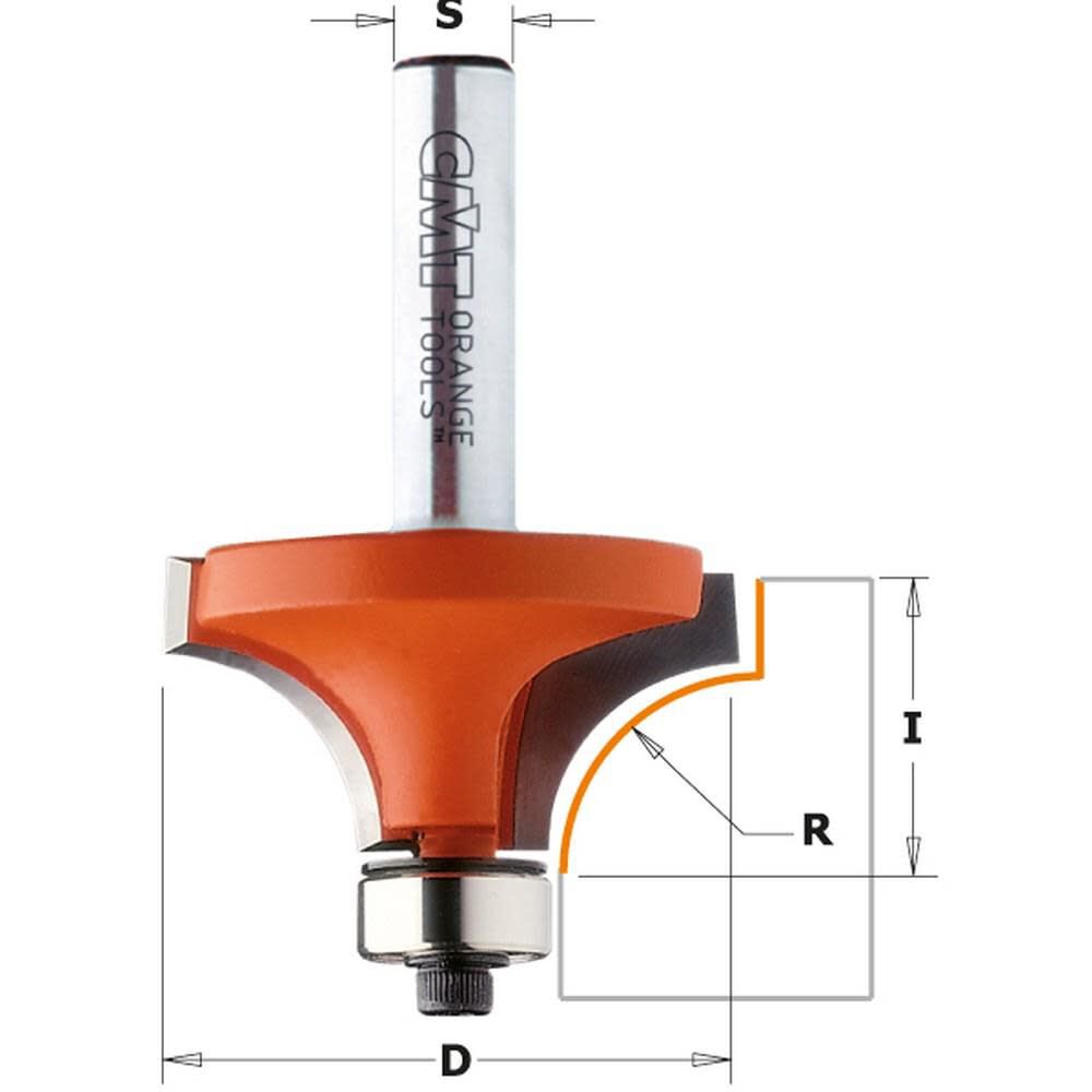 Round Over Bit 1/2 In. Shank 5/8 In. Radius 838.945.11